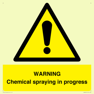 WARNING Chemical spraying in progress